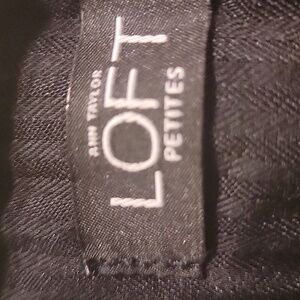 Loft Ann Taylor Petite Straight Leg Size 4P, Dark Blue Dress Pants, Like New